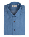 Robert Old - Mid Denim 100% Cotton Long Sleeve Shirt L/S SHIRTS Robert Old