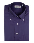 Robert Old - Purple Cotton Twill Long Sleeve Shirt L/S SHIRTS Robert Old