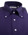 Robert Old - Purple Cotton Twill Long Sleeve Shirt L/S SHIRTS Robert Old