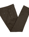 Robert Old - Brown Stretch Cotton Twill Chinos CASUAL TROUSERS Robert Old