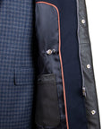 Robert Old - Navy Loro Piana Rain System 100% Cashmere Padded Coat OVERCOATS Robert Old