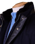 Robert Old - Navy Loro Piana Rain System 100% Cashmere Padded Coat OVERCOATS Robert Old