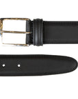 Robert Old - Black Calf Leather Silver Buckle Belt BELTS/BRACES Robert Old