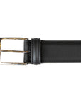Robert Old - Black Calf Leather Silver Buckle Belt BELTS/BRACES Robert Old