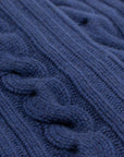 Robert Old - Inchiostro Blue Balmour 8Ply Shawl Collar Cable Cashmere Cardigan CASHMERE Robert Old