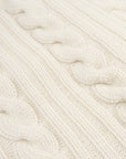 Robert Old - White Undyed Balmour 8Ply Shawl Collar Cable Cashmere Cardigan CASHMERE Robert Old