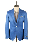 Robert Old - Blue Loro Piana Wool, Silk, & Linen Herringbone Jacket JACKETS Robert Old