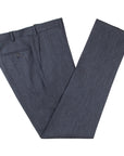 Robert Old - Navy Denim Cotton Stretch Trousers FORMAL TROUSERS Robert Old