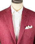 Robert Old - Raspberry Loro Piana Wool, Silk, & Linen Herringbone Jacket JACKETS Robert Old