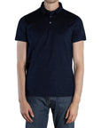 Moorer - Navy ‘Pachino’ Cotton Jersey Polo Shirt S/S POLOS MooRER