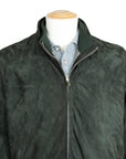 Robert Old - Dark Green Goat Suede Bomber Jacket LEATHERS Robert Old
