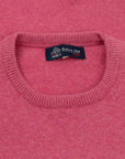 Robert Old - Dakar Pink Tiree 4ply Crew Neck Cashmere Sweater CASHMERE Robert Old
