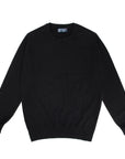 Robert Old - Black Highclere Cashmere Crew Neck Sweater CASHMERE Robert Old