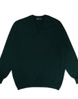 Robert Old - Holly Green Chatsworth 2ply V-Neck Cashmere Sweater CASHMERE Robert Old