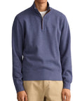 Jean Blue Sacker Rib Half-Zip Sweatshirt KNITWEAR Gant
