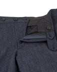 Robert Old - Navy Denim Cotton Stretch Trousers FORMAL TROUSERS Robert Old