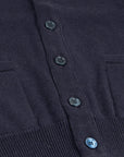 Robert Old - Dark Navy Mallaig 4ply Cashmere Cardigan CASHMERE Robert Old