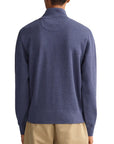 Jean Blue Sacker Rib Half-Zip Sweatshirt KNITWEAR Gant
