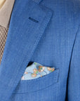 Robert Old - Blue Loro Piana Wool, Silk, & Linen Herringbone Jacket JACKETS Robert Old