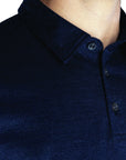 Moorer - Navy ‘Pachino’ Cotton Jersey Polo Shirt S/S POLOS MooRER