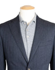 Robert Old - Navy Denim Unlined Cotton Stretch Blazer JACKETS Robert Old