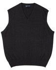 Robert Old - Charcoal Blenheim Cashmere Sleeveless V-Neck Sweater CASHMERE Robert Old