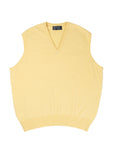 Robert Old - Lemon Frost Blenheim Cashmere Sleeveless V-Neck Sweater CASHMERE Robert Old