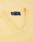 Robert Old - Lemon Frost Blenheim Cashmere Sleeveless V-Neck Sweater CASHMERE Robert Old