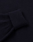 Robert Old - Dark Navy Oban 3 button 2ply Cashmere Polo Sweater CASHMERE Robert Old