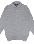 Robert Old - Flannel Oban 3 button 2ply Cashmere Polo Sweater CASHMERE Robert Old