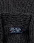Robert Old - Charcoal Grey Colonial 8ply Cashmere Shawl Cardigan CASHMERE Robert Old