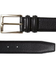 Robert Old - Brass Buckle Calf Leather Belt - Black BELTS/BRACES Robert Old
