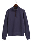 Jean Blue Sacker Rib Half-Zip Sweatshirt KNITWEAR Gant