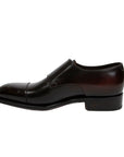 Santoni - Polished Oxblood Leather Double Buckle Shoe SHOES Santoni