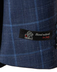 Robert Old - Blue Windowpane Wool, Silk, & Linen Jacket JACKETS Robert Old