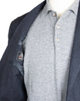Robert Old - Navy Denim Unlined Cotton Stretch Blazer JACKETS Robert Old