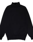 Robert Old - Black Elgin 2ply Roll Neck Cashmere Sweater CASHMERE Robert Old
