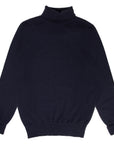 Robert Old - Dark Navy Elgin 2ply Roll Neck Cashmere Sweater CASHMERE Robert Old
