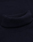 Robert Old - Dark Navy Elgin 2ply Roll Neck Cashmere Sweater CASHMERE Robert Old