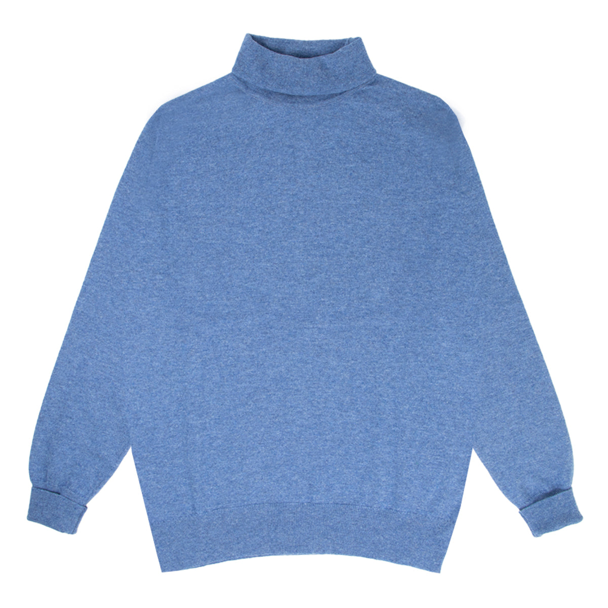 Robert Old - Lapis Elgin 2ply Roll Neck Cashmere Sweater CASHMERE Robert Old
