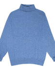 Robert Old - Lapis Elgin 2ply Roll Neck Cashmere Sweater CASHMERE Robert Old