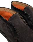 Santoni - Charcoal Suede Desert Boot SHOES Santoni
