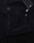 7 For All Mankind - Black Luxe Performance Plus Slimmy Tapered Jeans JEANS 7 For All Mankind
