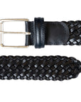 Robert Old - Navy Woven Leather Belt BELTS/BRACES Robert Old