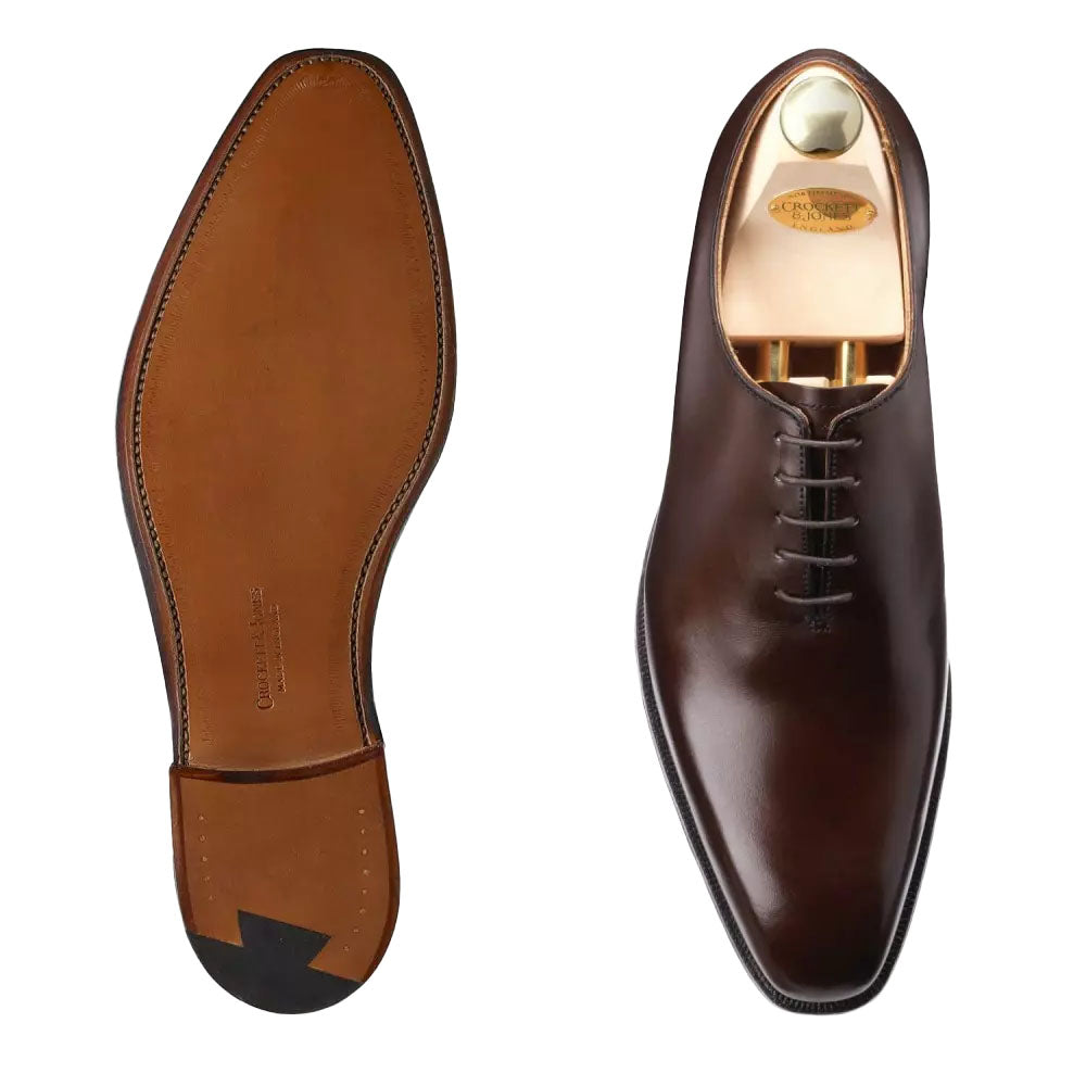 Crockett & Jones - Alex Dark Brown Calf Leather Oxford Shoes SHOES Crockett & Jones