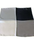 Robert Old - Four Shades Silver Silk Pocket Square HANDKERCHIEFS Robert Old