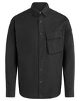 Belstaff - Black Garment Dyed Cotton Scale Shirt L/S SHIRTS Belstaff