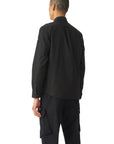 Belstaff - Black Garment Dyed Cotton Scale Shirt L/S SHIRTS Belstaff