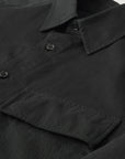 Belstaff - Black Garment Dyed Cotton Scale Shirt L/S SHIRTS Belstaff