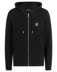 Belstaff - Black Jersey Cotton Full Zip Hoodie SWEATS Belstaff
